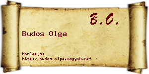 Budos Olga névjegykártya